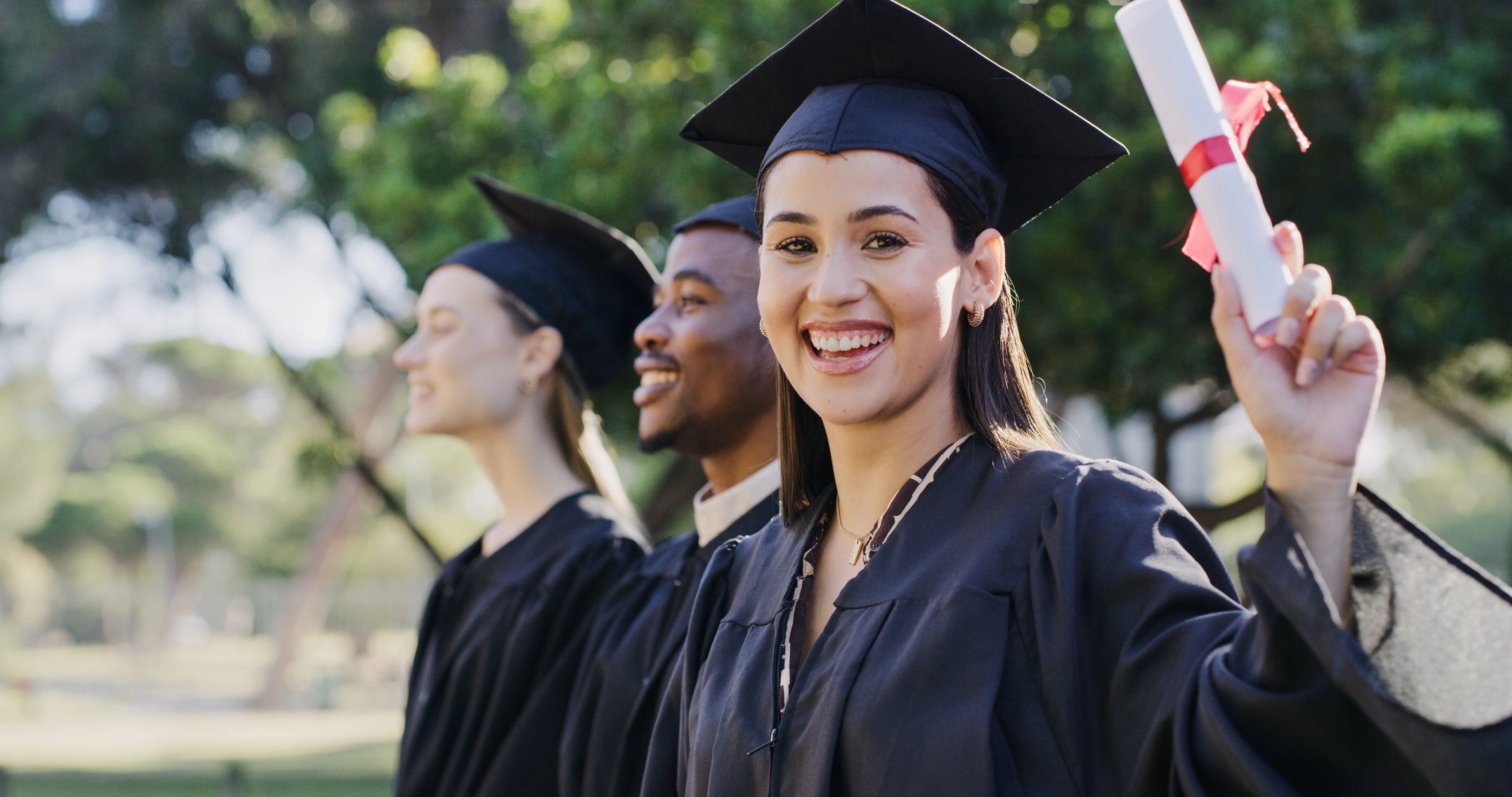 International students celebrating college acceptance